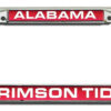 Alabama Crimson Tide License Plate Frame Laser Cut Chrome