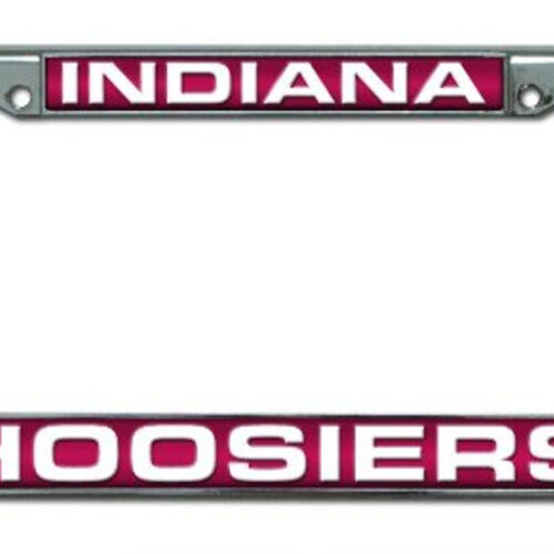 Indiana Hoosiers License Plate Frame Laser Cut Chrome