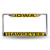 Iowa Hawkeyes Laser Cut Chrome License Plate Frame – Special Order