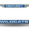 Kentucky Wildcats License Plate Frame Laser Cut Chrome