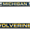 Michigan Wolverines License Plate Frame Laser Cut Chrome