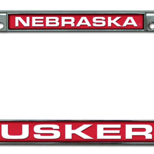 Nebraska Cornhuskers License Plate Frame Laser Cut Chrome