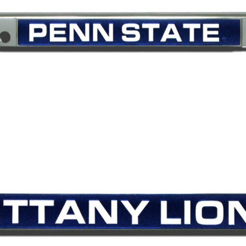 Penn State Nittany Lions Laser Cut Chrome License Plate Frame – Special Order