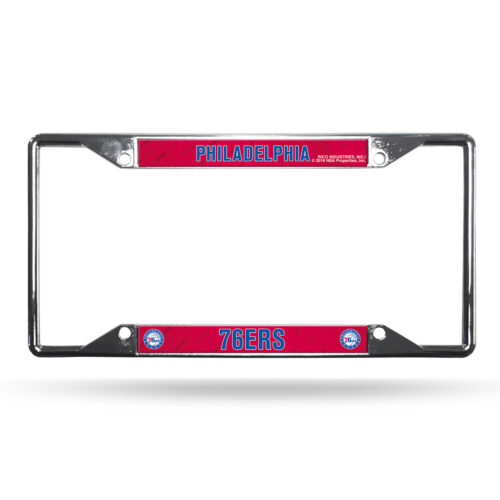 Philadelphia 76ers License Plate Frame Chrome EZ View – Special Order