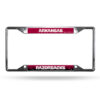 Arkansas Razorbacks License Plate Frame Chrome EZ View