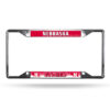 Nebraska Cornhuskers License Plate Frame Chrome EZ View