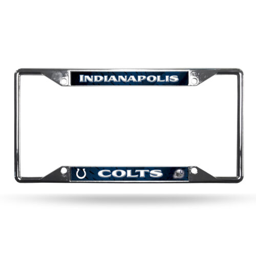 Indianapolis Colts License Plate Frame Chrome EZ View