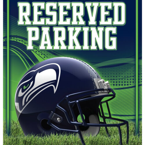 Seattle Seahawks Sign Metal Parking