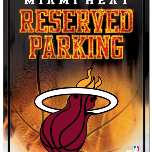 Miami Heat Sign Metal Parking