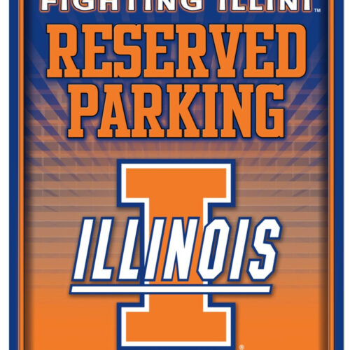 Illinois Fighting Illini Metal Parking Sign – Special Order