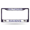 Baltimore Ravens License Plate Frame Metal Purple