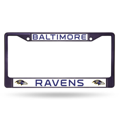 Baltimore Ravens License Plate Frame Metal Purple