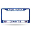 New York Giants License Plate Frame Metal Blue