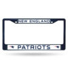 New England Patriots License Plate Frame Metal Navy