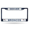 Denver Broncos License Plate Frame Metal Navy