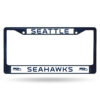 Seattle Seahawks License Plate Frame Metal Navy