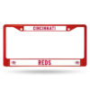 Cincinnati Reds License Plate Frame Metal Red