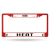 Miami Heat License Plate Frame Metal Red