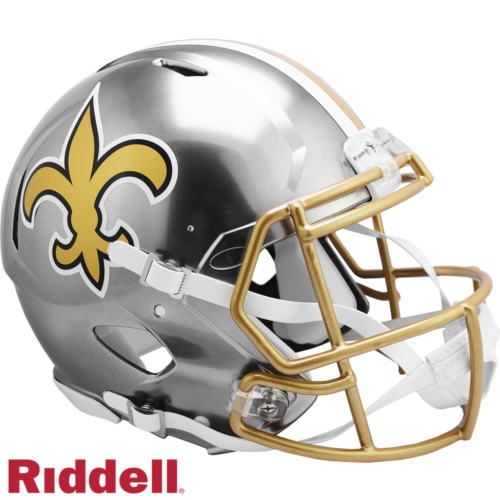 New Orleans Saints Helmet Riddell Authentic Full Size Speed Style FLASH Alternate