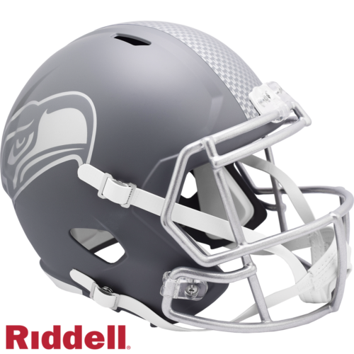 Seattle Seahawks Helmet Riddell Replica Full Size Speed Style Slate Alternate