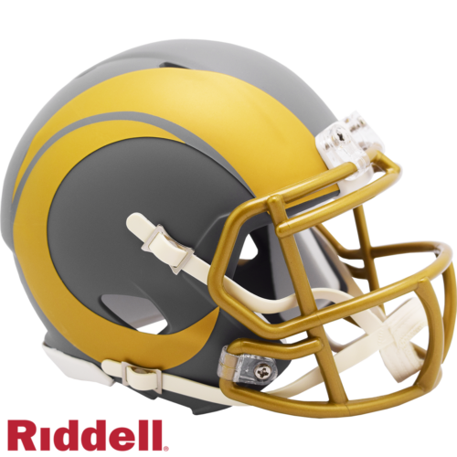 Los Angeles Rams Helmet Riddell Replica Mini Speed Style Slate Alternate