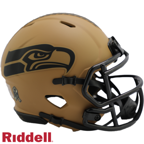 Seattle Seahawks Helmet Riddell Replica Mini Speed Style Salute To Service 2023