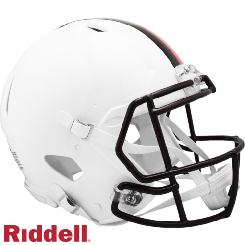 Cleveland Browns Helmet Riddell Authentic Full Size Speed Style On-Field Alternate 2023 White Out – Special Order