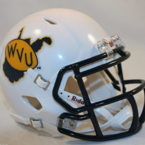 West Virginia Mountaineers Speed Mini Helmet with Throwback Logo