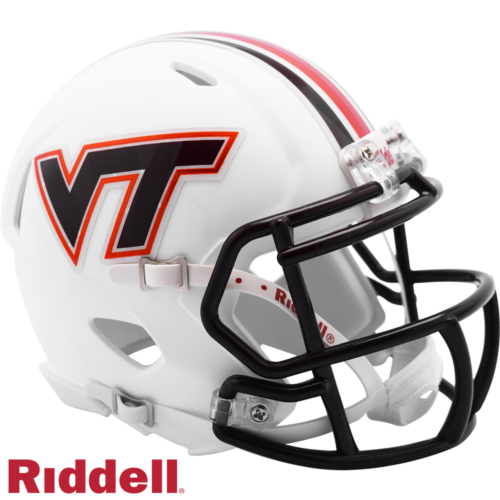 Virginia Tech Hokies Helmet Riddell Replica Mini Speed Style Matte White