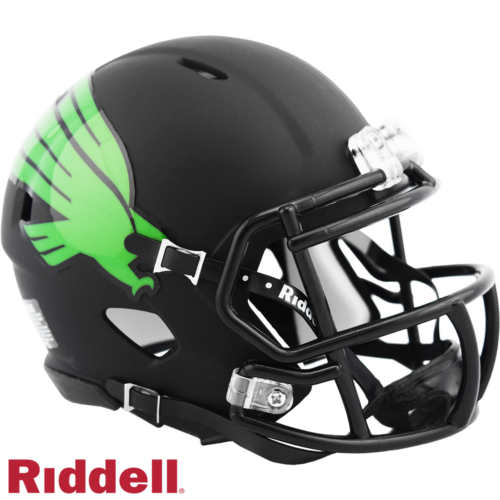 North Texas Mean Green Helmet Riddell Replica Mini Speed Style Matte Black