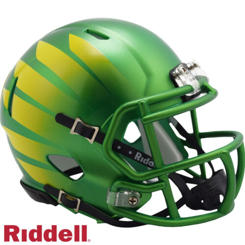 Oregon Ducks Helmet Riddell Replica Mini Speed Style Green with Wings