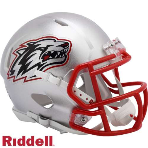 New Mexico Lobos Helmet Riddell Replica Mini Speed Style Silver