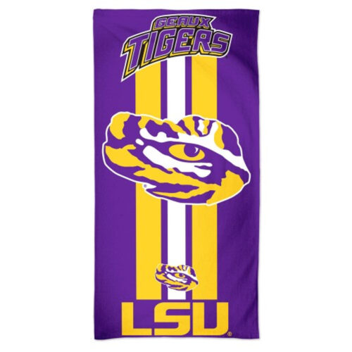 LSU Tigers Towel 30×60 Beach Style