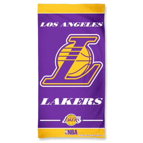 Los Angeles Lakers Towel 30×60 Beach Style Alternate