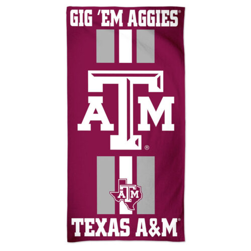 Texas A&M Aggies Towel 30×60 Beach Style