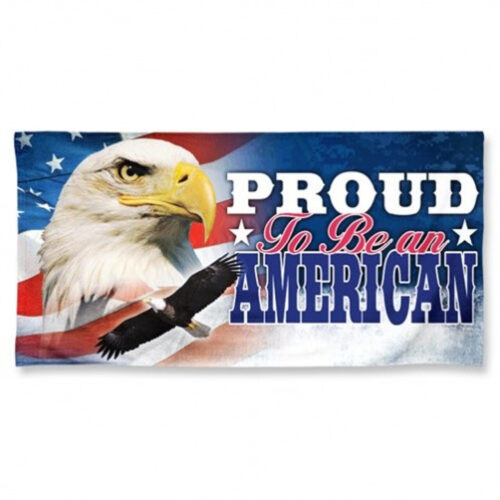 America Towel 30×60 Beach Style Proud To Be an American Design – Special Order