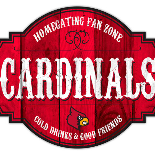 Louisville Cardinals Sign Wood 12 Inch Homegating Tavern – Special Order